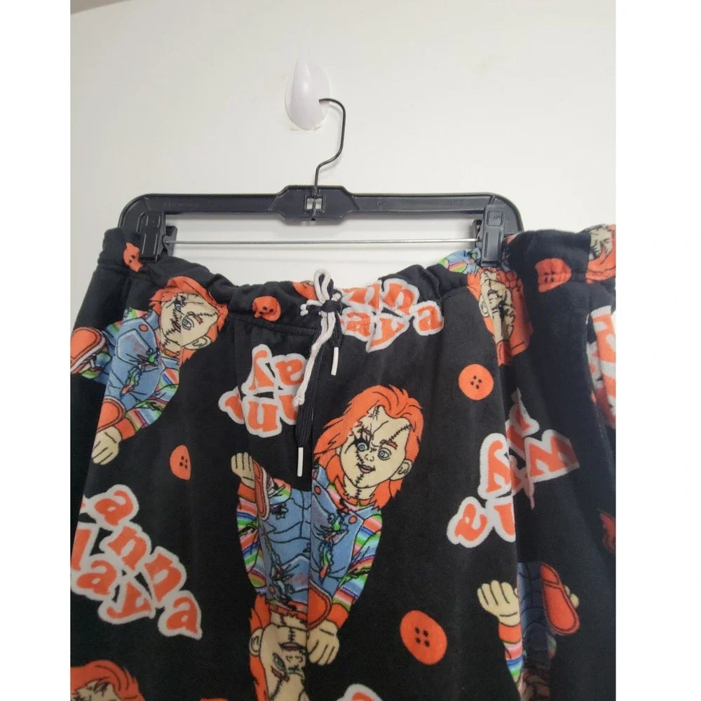 Chucky Childs Play Wanna Play Horror Movie Pajama Pants Mens XL Fleece Lounge